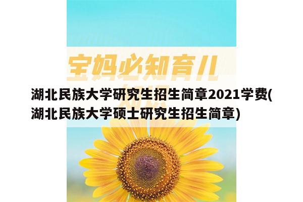 湖北民族大学研究生招生简章2021学费(湖北民族大学硕士研究生招生简章)