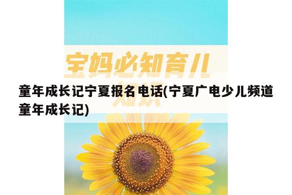 童年成长记宁夏报名电话(宁夏广电少儿频道童年成长记)