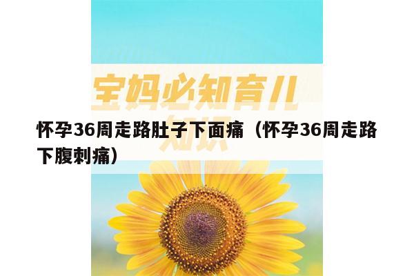 怀孕36周走路肚子下面痛（怀孕36周走路下腹刺痛）